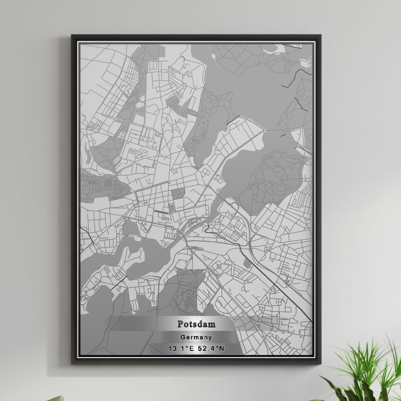 ROAD MAP OF POTSDAM, GERMANY BY MAPBAKES