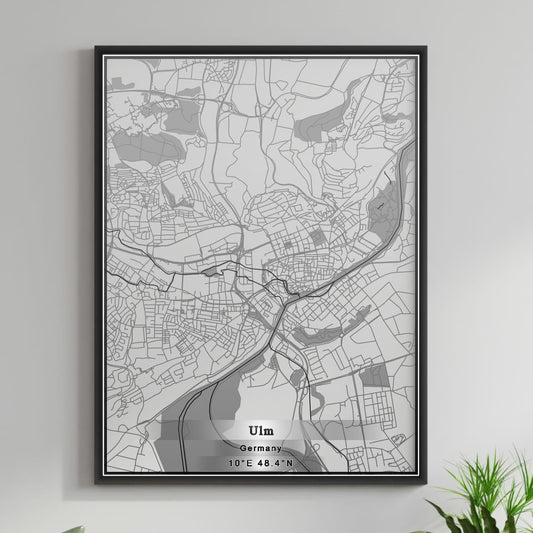 ROAD MAP OF ULM, GERMANY BY MAPBAKES