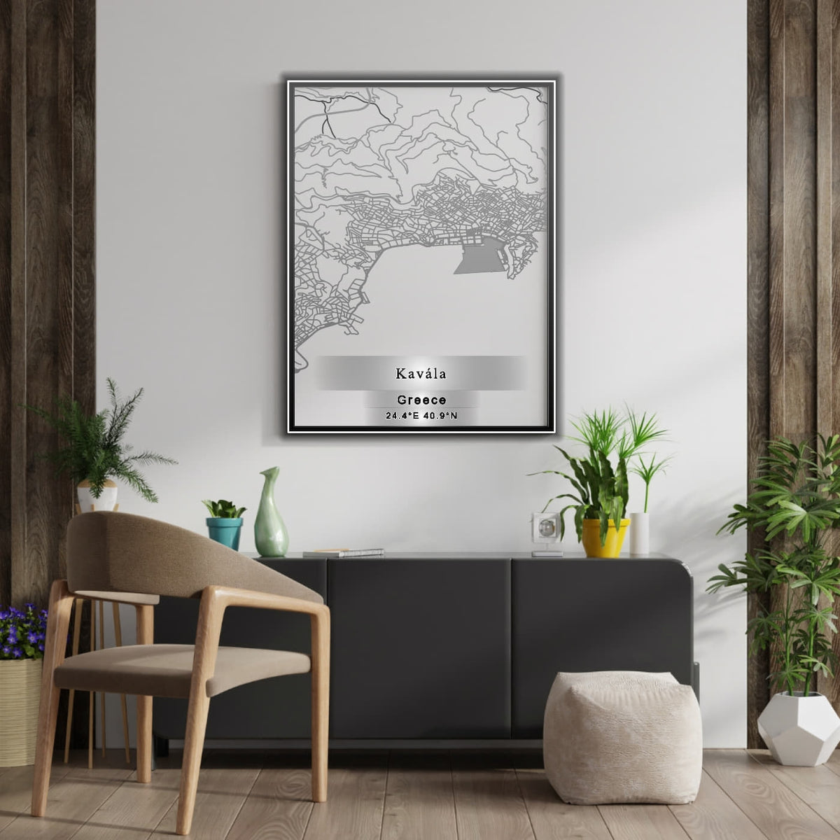 ROAD MAP OF KAVÁLA, GREECE BY MAPAKES