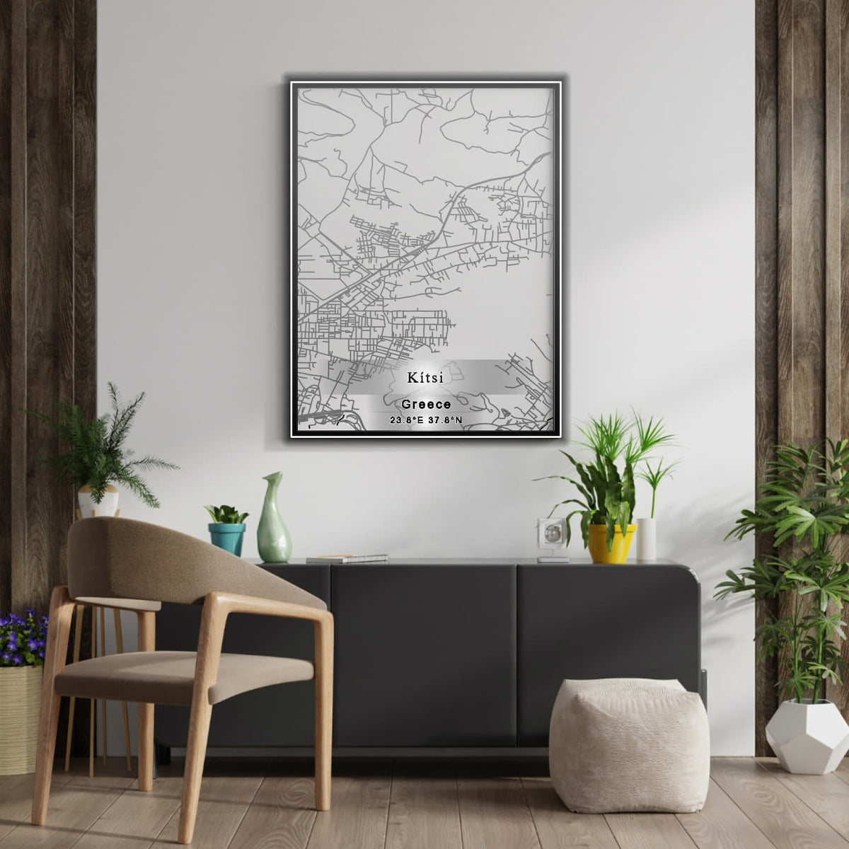 ROAD MAP OF KÍTSI, GREECE BY MAPAKES