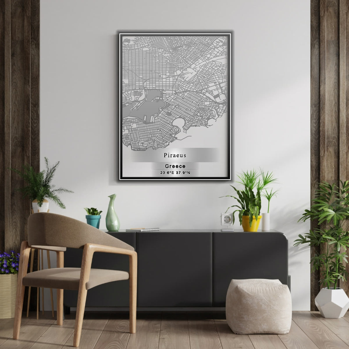 ROAD MAP OF PIRAEUS, GREECE BY MAPAKES