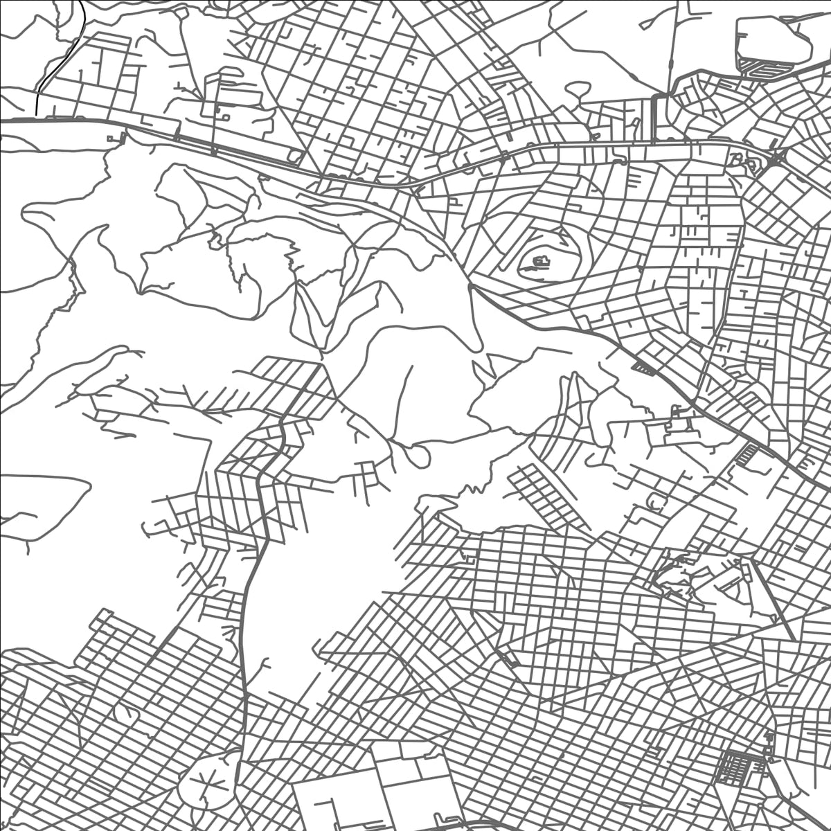 ROAD MAP OF AGÍA VARVÁRA, GREECE BY MAPAKES