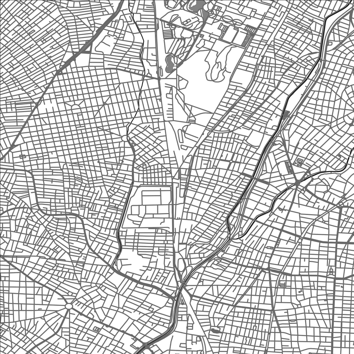 ROAD MAP OF ÁGIOI ANÁRGYROI, GREECE BY MAPAKES