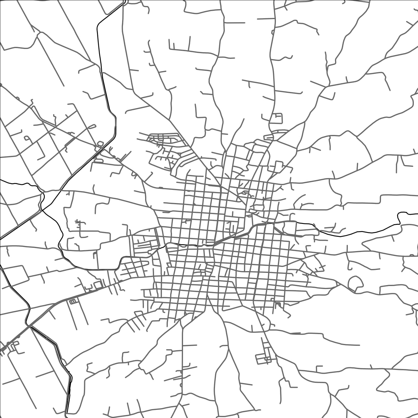 ROAD MAP OF AMALIÁDA, GREECE BY MAPAKES