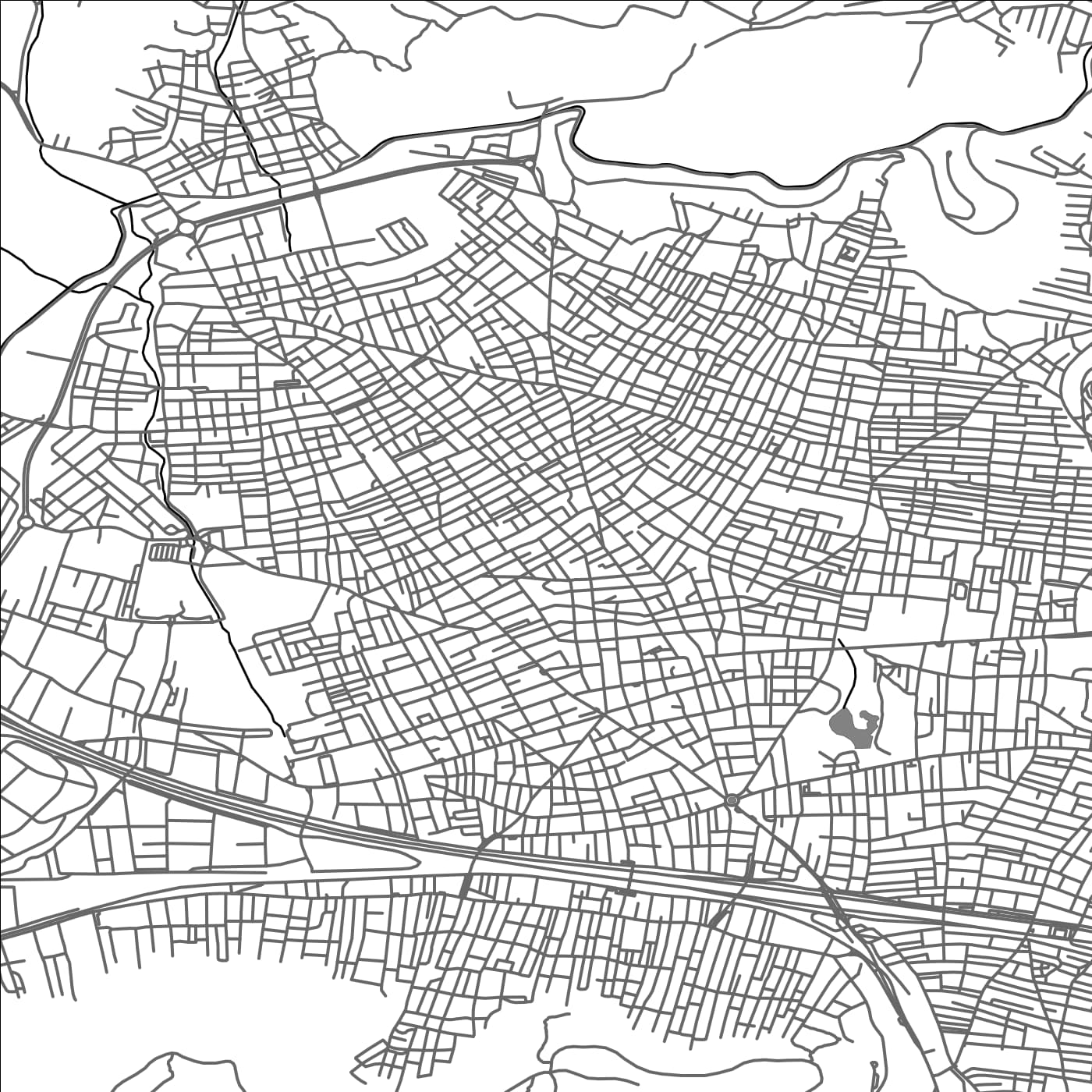 ROAD MAP OF ÁNO LIÓSIA, GREECE BY MAPAKES