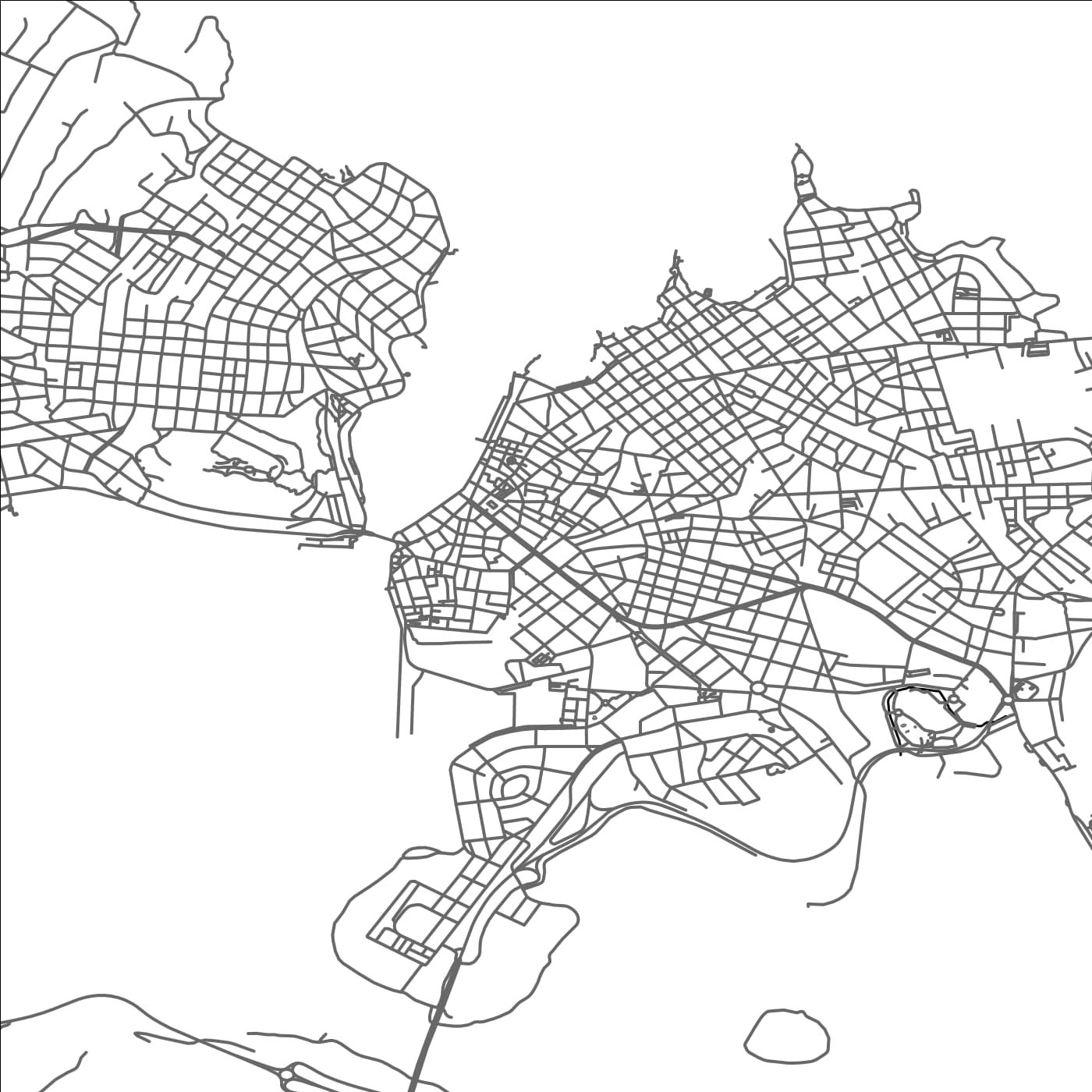 ROAD MAP OF CHALKÍDA, GREECE BY MAPAKES