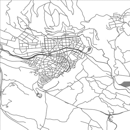 ROAD MAP OF ÉDESSA, GREECE BY MAPAKES