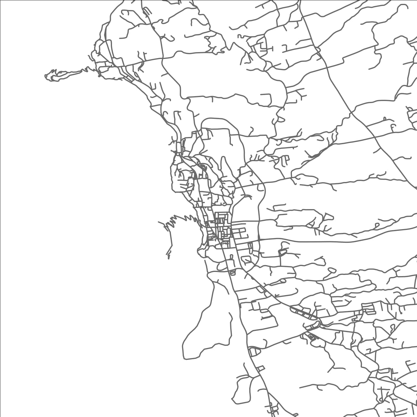 ROAD MAP OF FIRÁ, GREECE BY MAPAKES