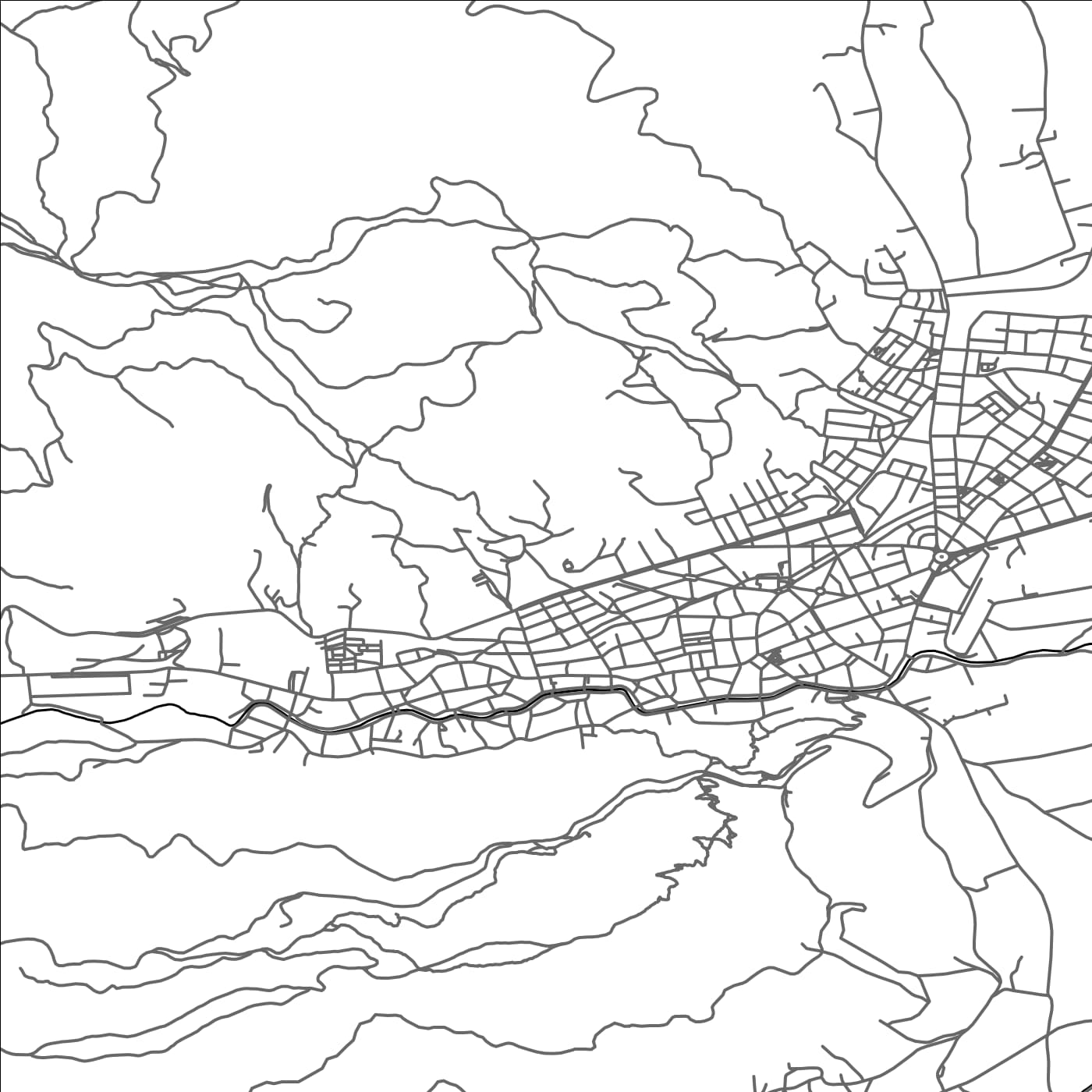 ROAD MAP OF FLÓRINA, GREECE BY MAPAKES