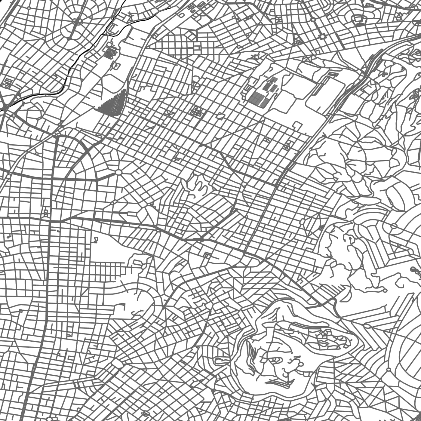 ROAD MAP OF GALÁTSI, GREECE BY MAPAKES