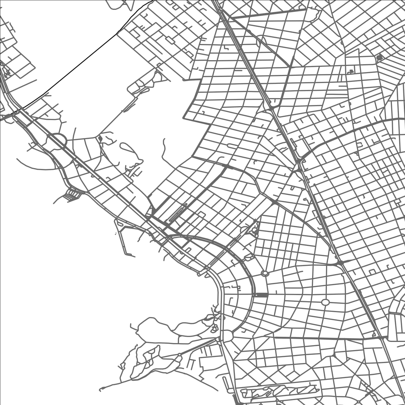 ROAD MAP OF GLYFÁDA, GREECE BY MAPAKES