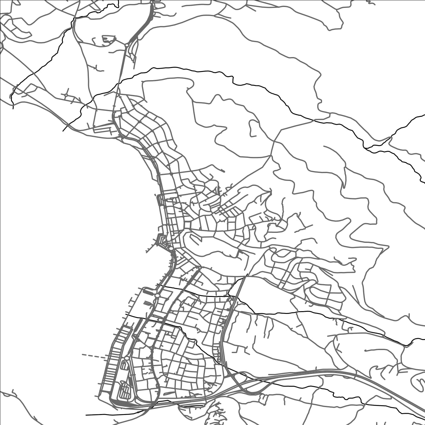 ROAD MAP OF IGOUMENÍTSA, GREECE BY MAPAKES