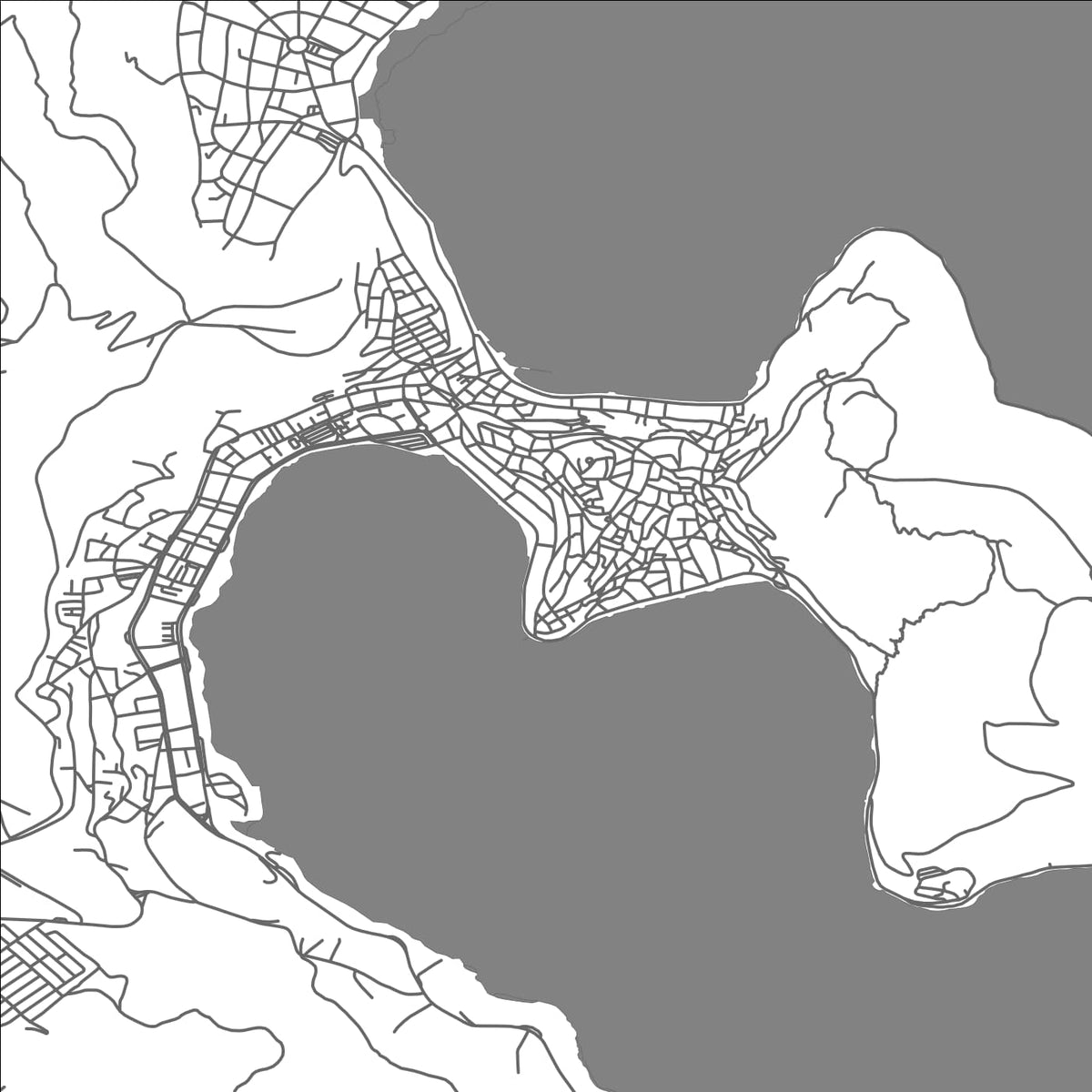 ROAD MAP OF KASTORIÁ, GREECE BY MAPAKES