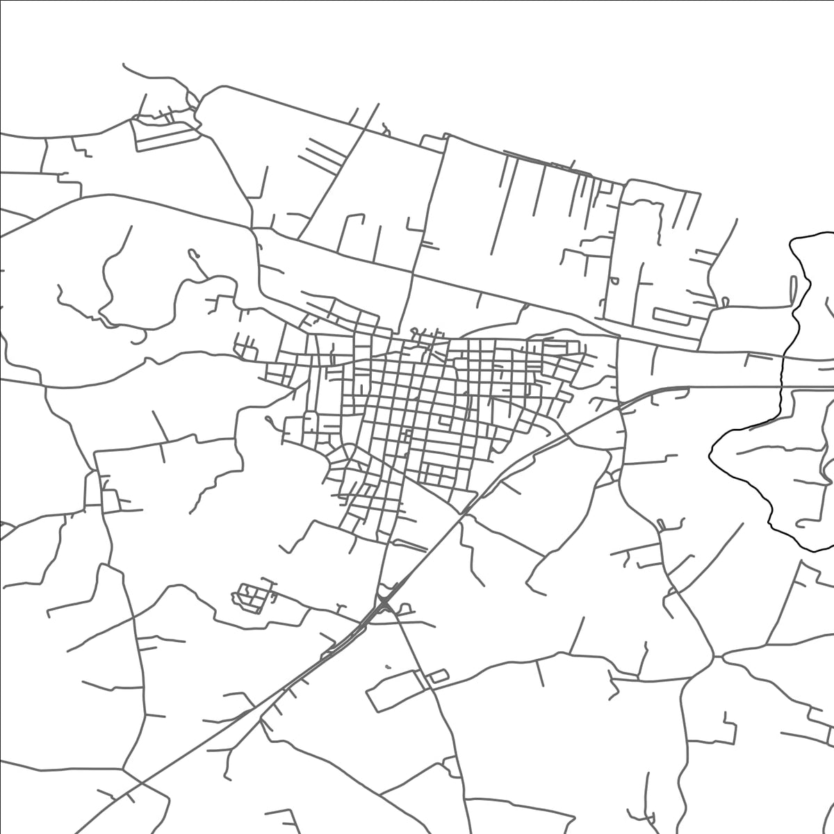 ROAD MAP OF KÁTO ACHAÍA, GREECE BY MAPAKES