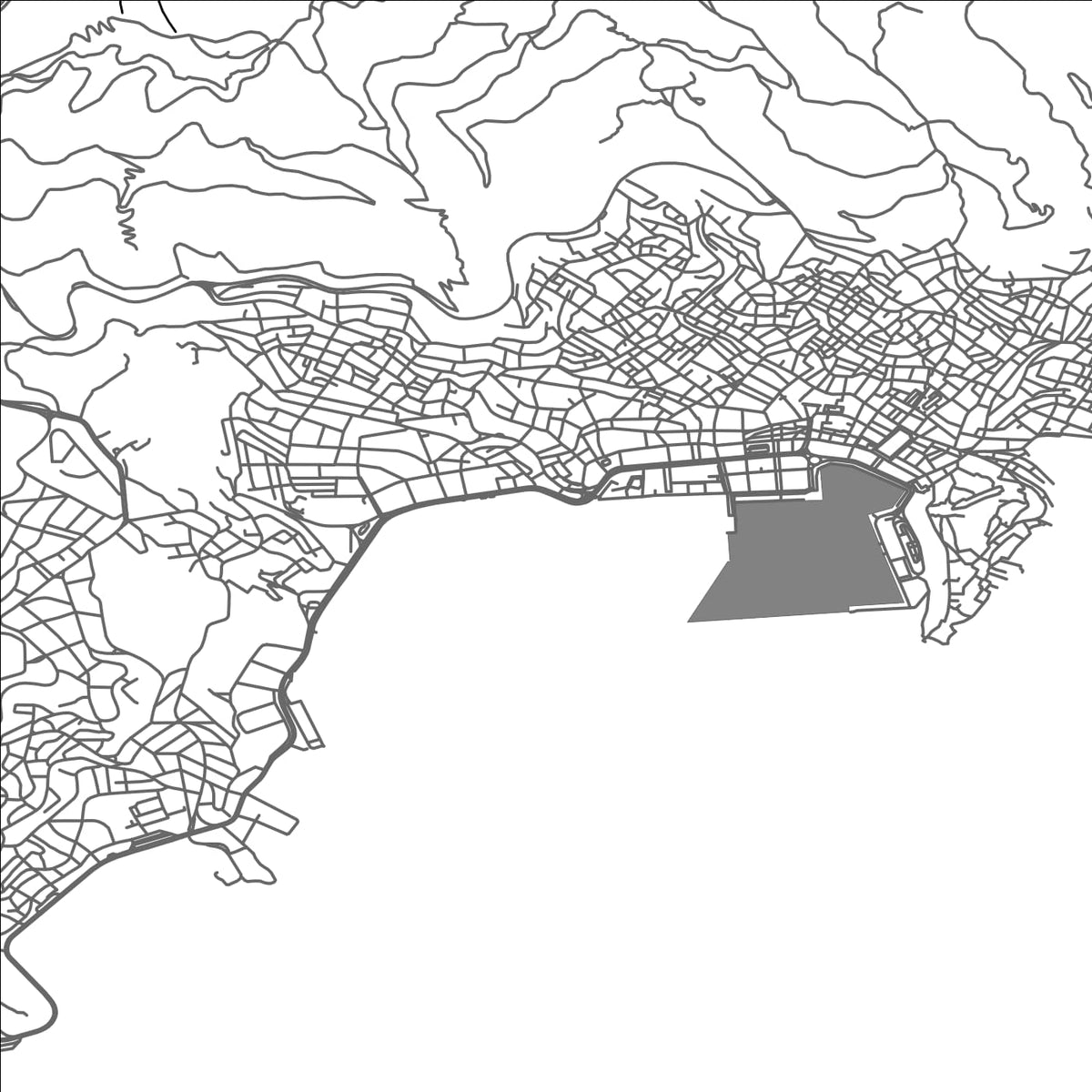 ROAD MAP OF KAVÁLA, GREECE BY MAPAKES