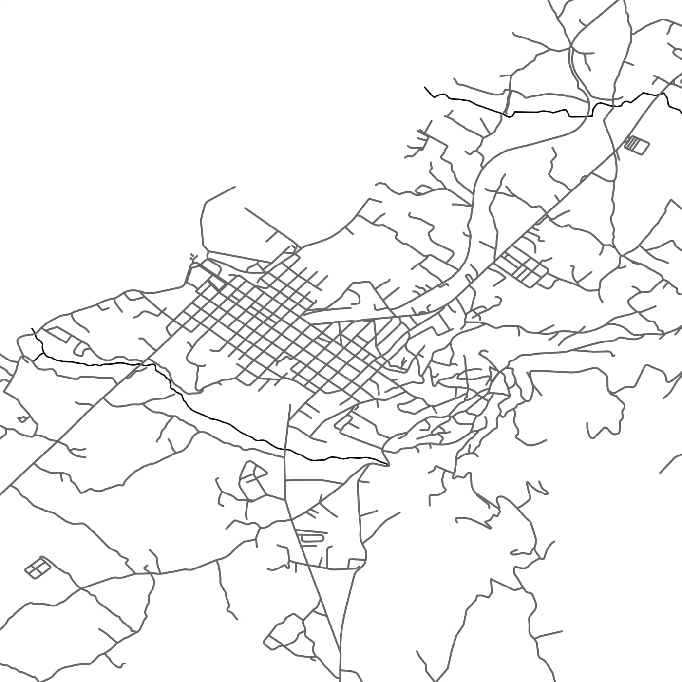 ROAD MAP OF KYPARISSÍA, GREECE BY MAPAKES