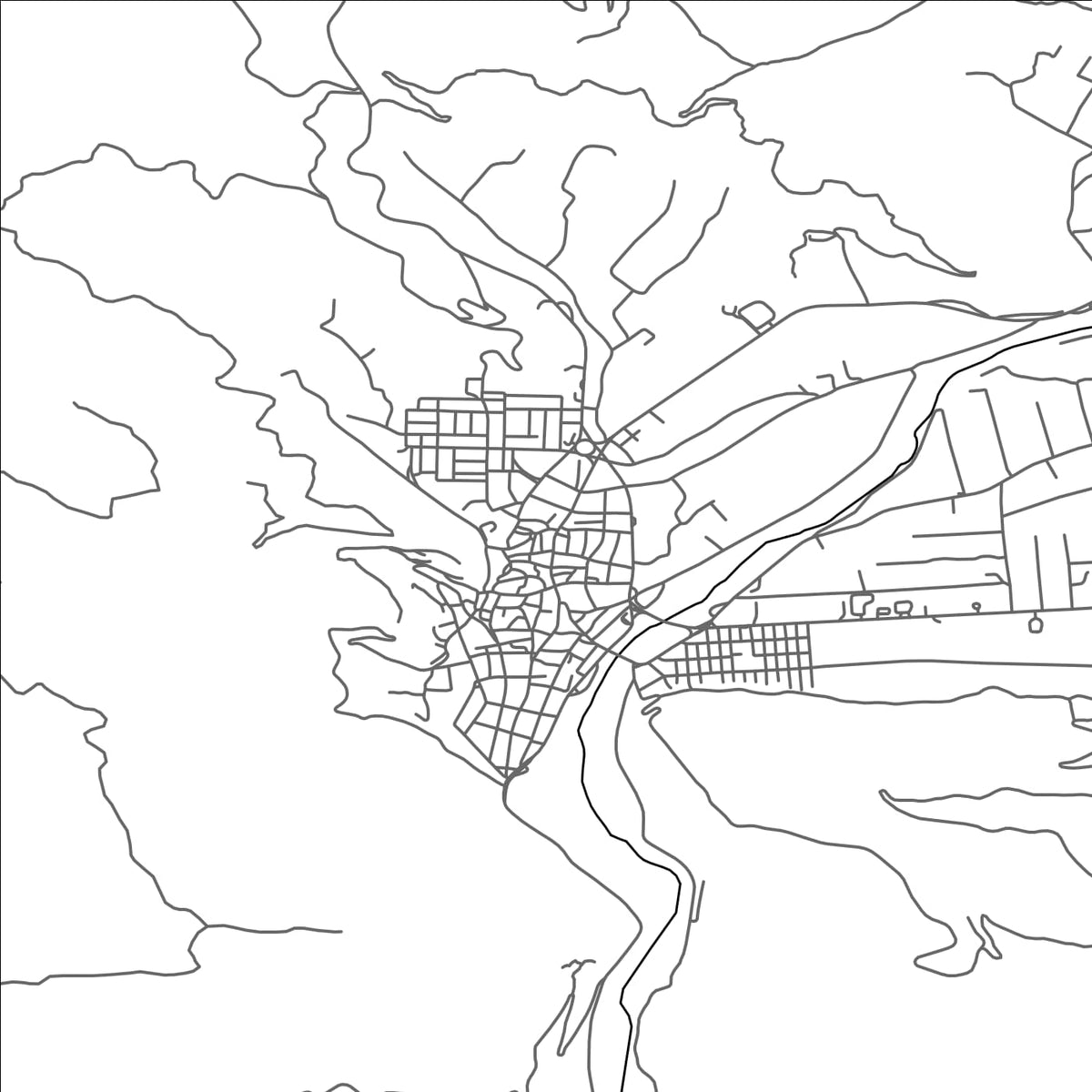 ROAD MAP OF MOUZÁKI, GREECE BY MAPAKES