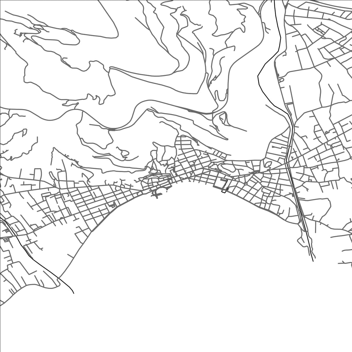 ROAD MAP OF NÁFPAKTOS, GREECE BY MAPAKES