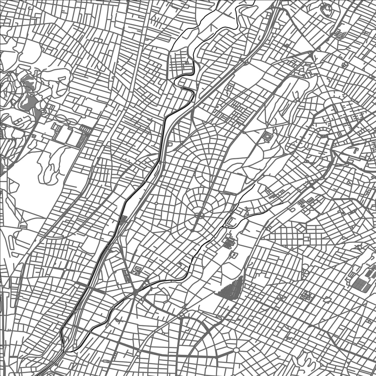ROAD MAP OF NÉA FILADÉLFIA, GREECE BY MAPAKES