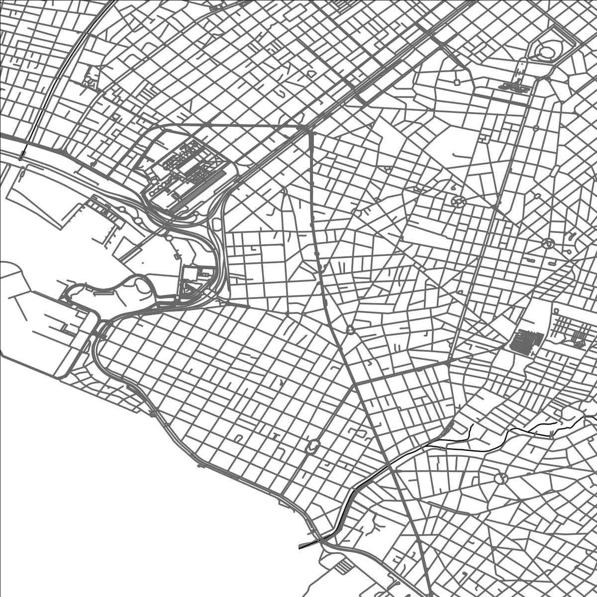 ROAD MAP OF PALAIÓ FÁLIRO, GREECE BY MAPAKES