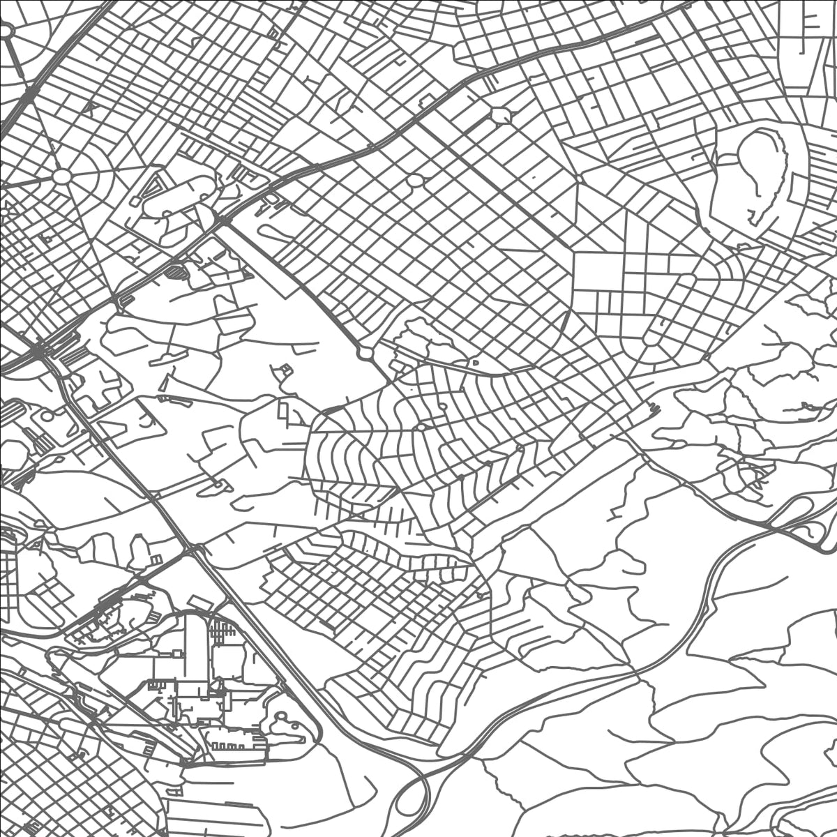 ROAD MAP OF PAPÁGOS, GREECE BY MAPAKES