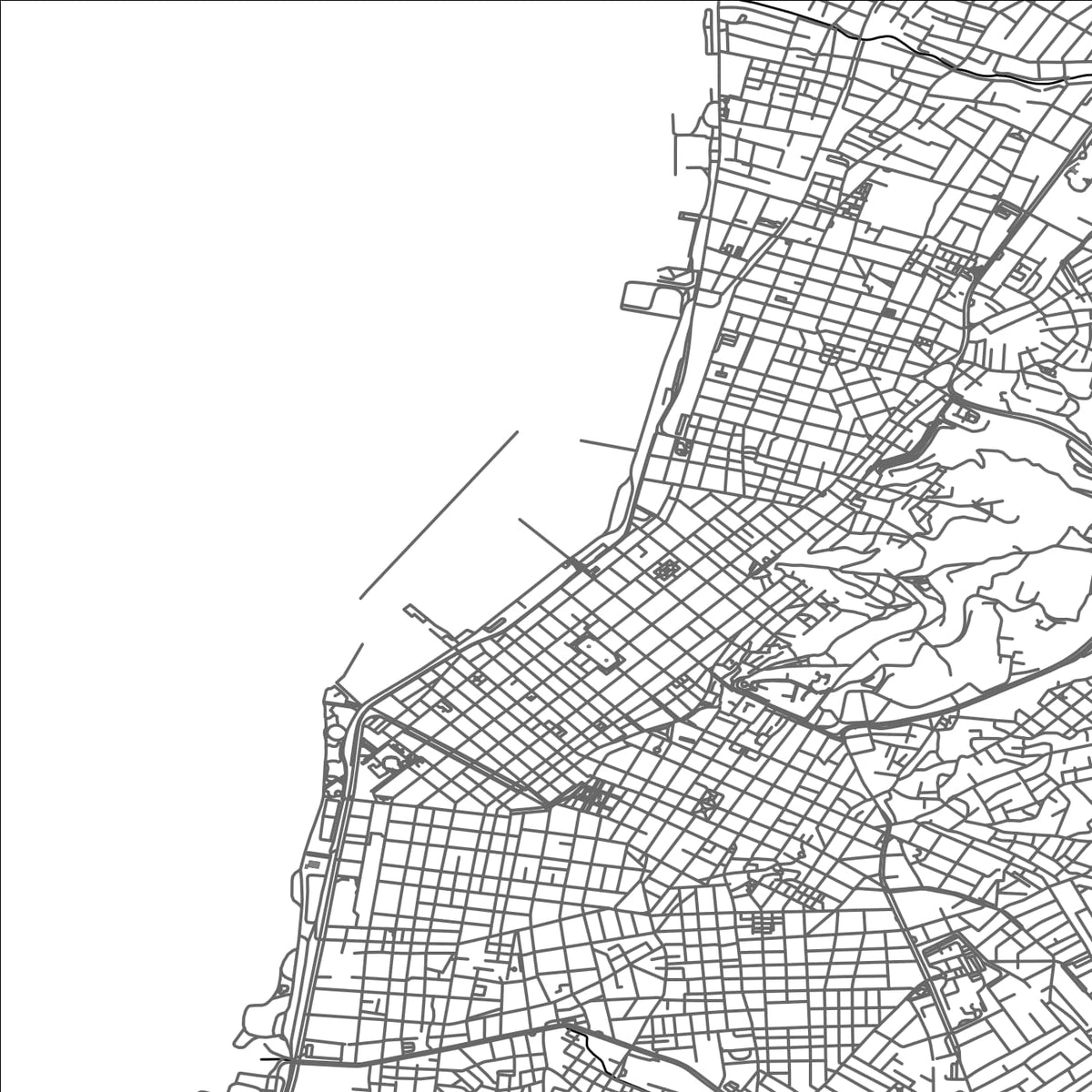 ROAD MAP OF PÁTRA, GREECE BY MAPAKES