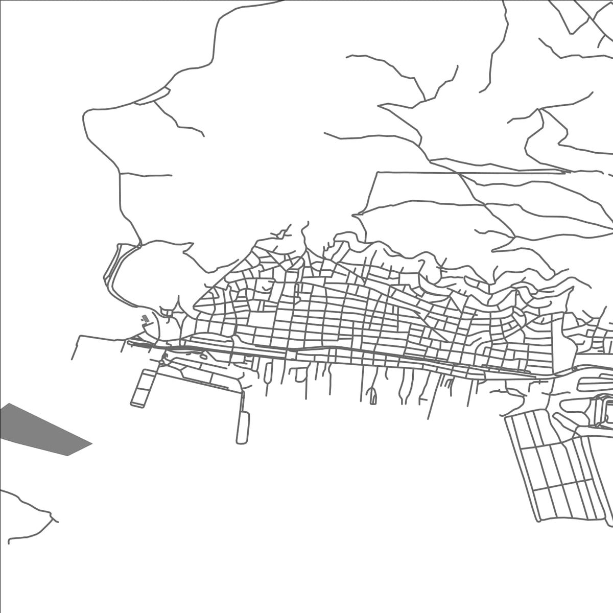 ROAD MAP OF PÉRAMA(ATHENS), GREECE BY MAPAKES
