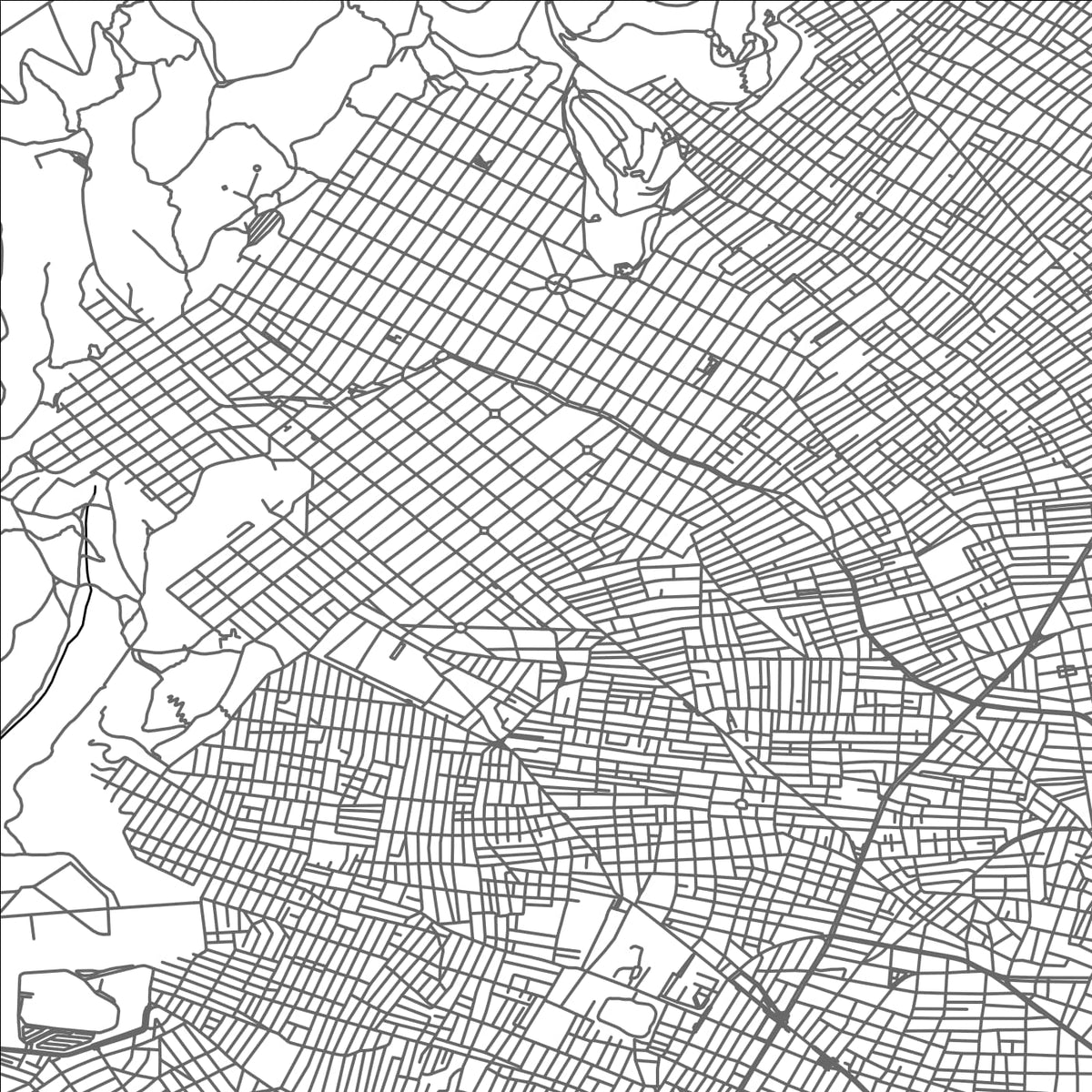 ROAD MAP OF PETROÚPOLI, GREECE BY MAPAKES