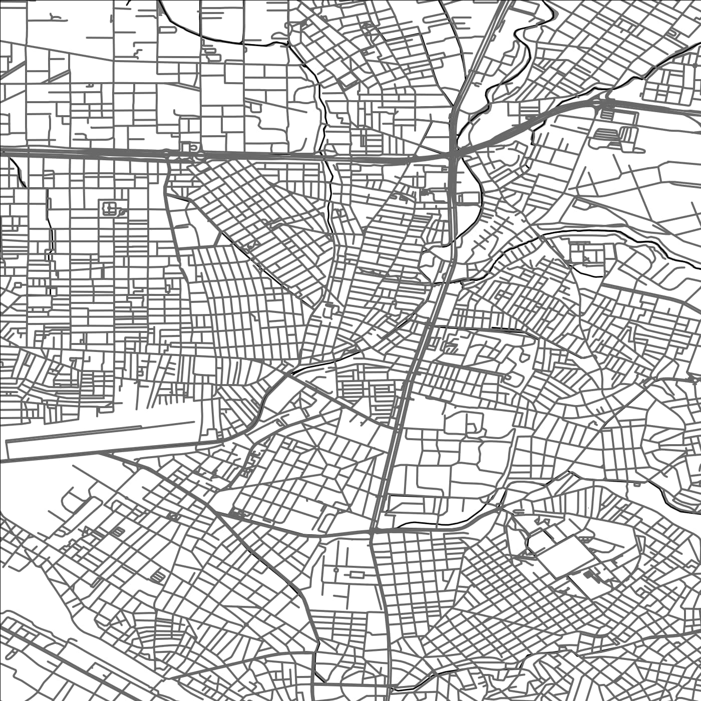 ROAD MAP OF STAVROÚPOLI, GREECE BY MAPAKES