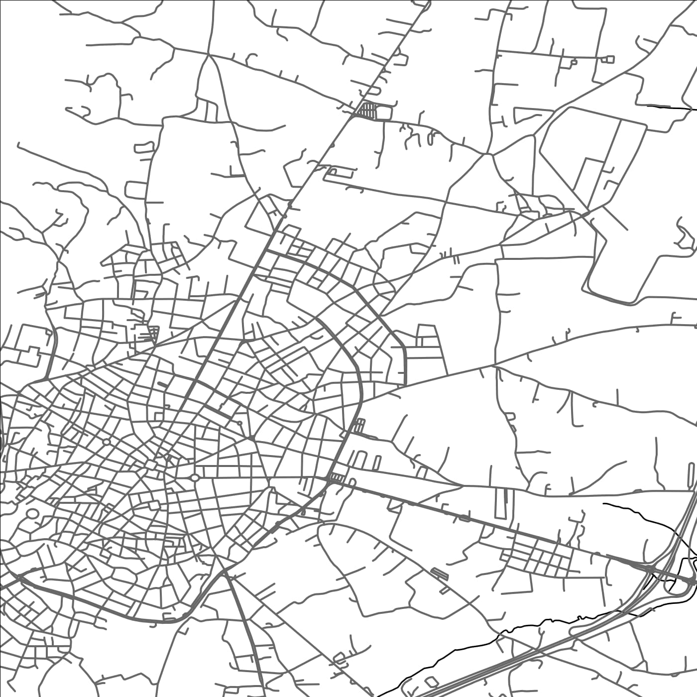 ROAD MAP OF TRÍPOLI, GREECE BY MAPAKES