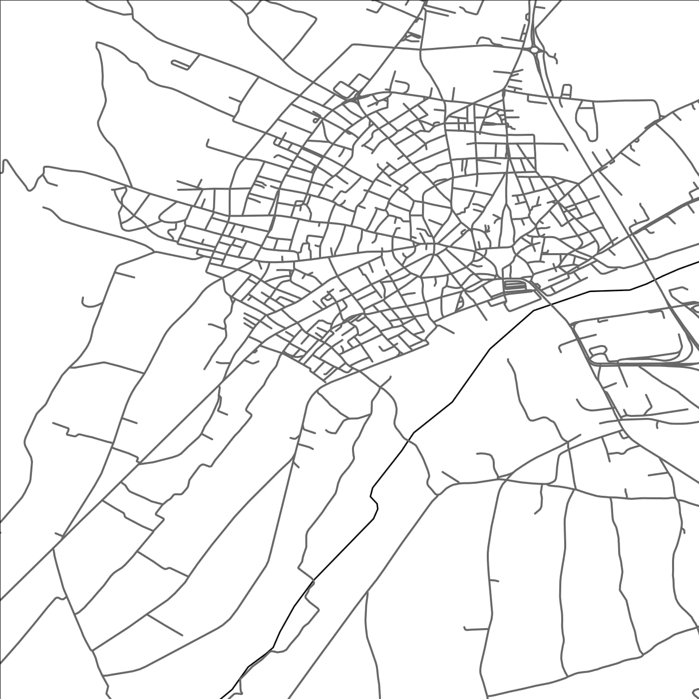 ROAD MAP OF TÝRNAVOS, GREECE BY MAPAKES