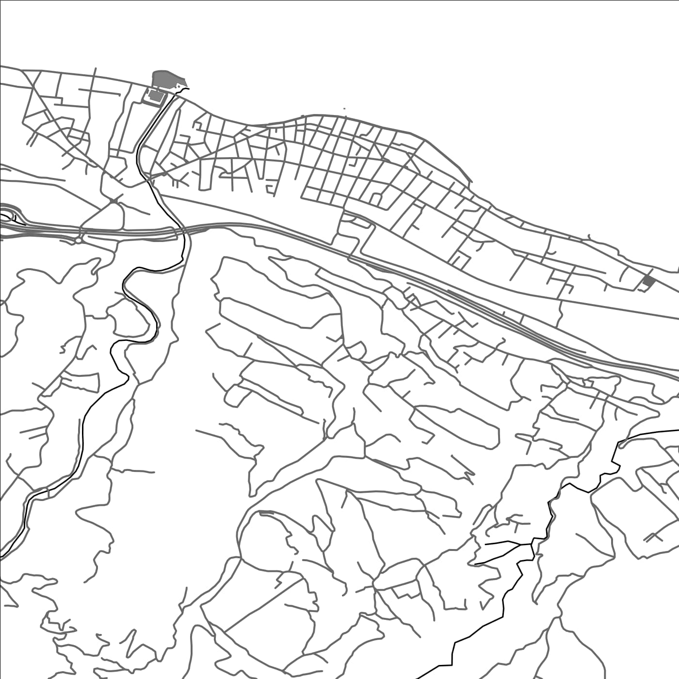 ROAD MAP OF XYLÓKASTRO, GREECE BY MAPAKES