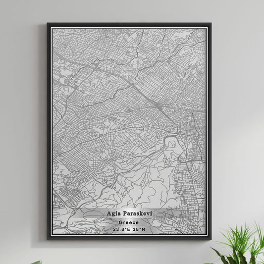 ROAD MAP OF AGÍA PARASKEVÍ, GREECE BY MAPAKES