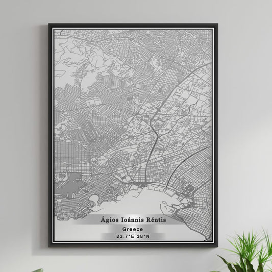 ROAD MAP OF ÁGIOS IOÁNNIS RÉNTIS, GREECE BY MAPAKES