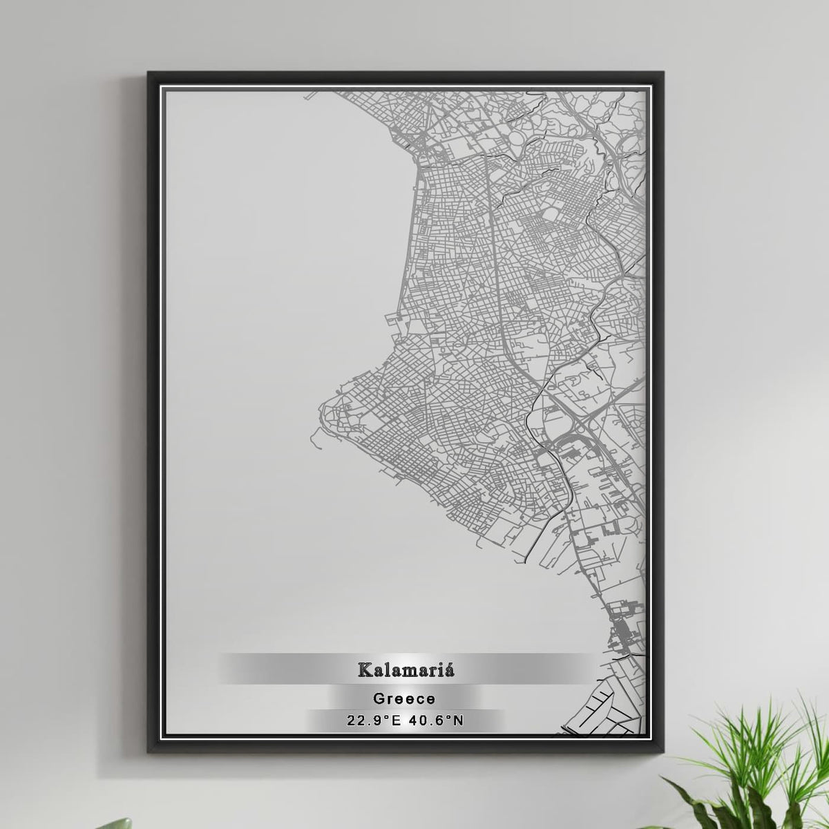 ROAD MAP OF KALAMARIÁ, GREECE BY MAPAKES