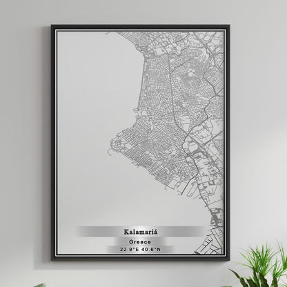 ROAD MAP OF KALAMARIÁ, GREECE BY MAPAKES