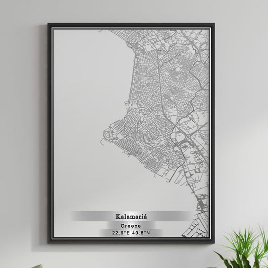 ROAD MAP OF KALAMARIÁ, GREECE BY MAPAKES