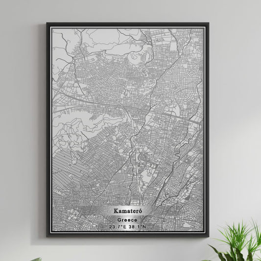 ROAD MAP OF KAMATERÓ, GREECE BY MAPAKES