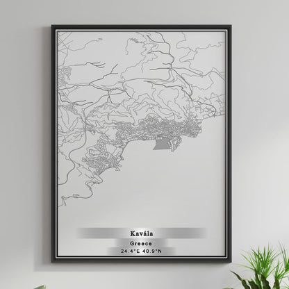 ROAD MAP OF KAVÁLA, GREECE BY MAPAKES