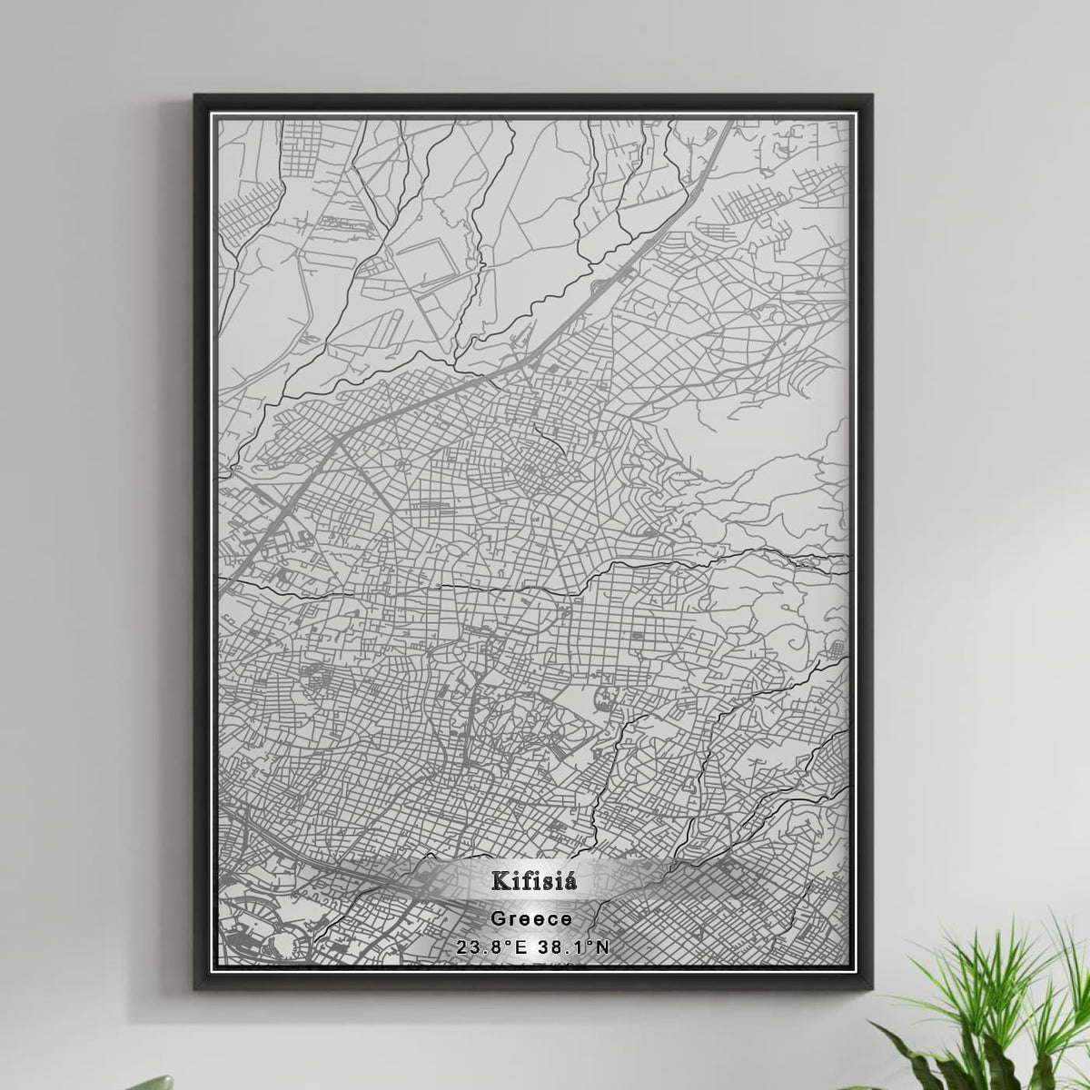 ROAD MAP OF KIFISIÁ, GREECE BY MAPAKES