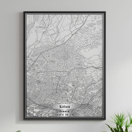 ROAD MAP OF KIFISIÁ, GREECE BY MAPAKES