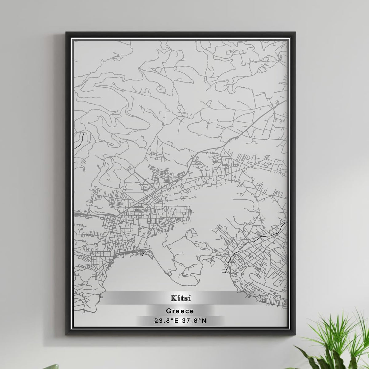 ROAD MAP OF KÍTSI, GREECE BY MAPAKES