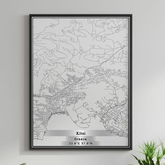 ROAD MAP OF KÍTSI, GREECE BY MAPAKES