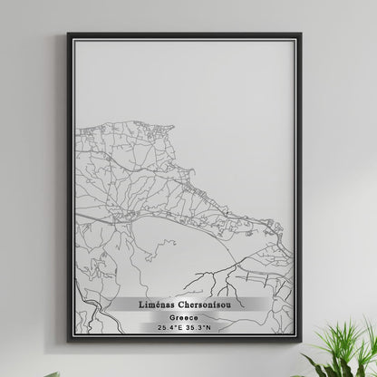 ROAD MAP OF LIMÉNAS CHERSONÍSOU, GREECE BY MAPAKES