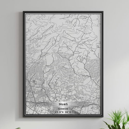 ROAD MAP OF NTRÁFI, GREECE BY MAPAKES