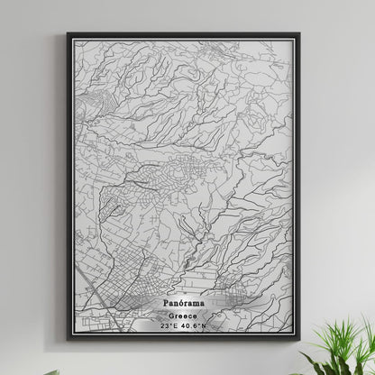ROAD MAP OF PANÓRAMA, GREECE BY MAPAKES