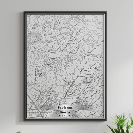 ROAD MAP OF PANÓRAMA, GREECE BY MAPAKES