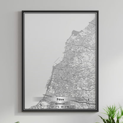 ROAD MAP OF PÁTRA, GREECE BY MAPAKES