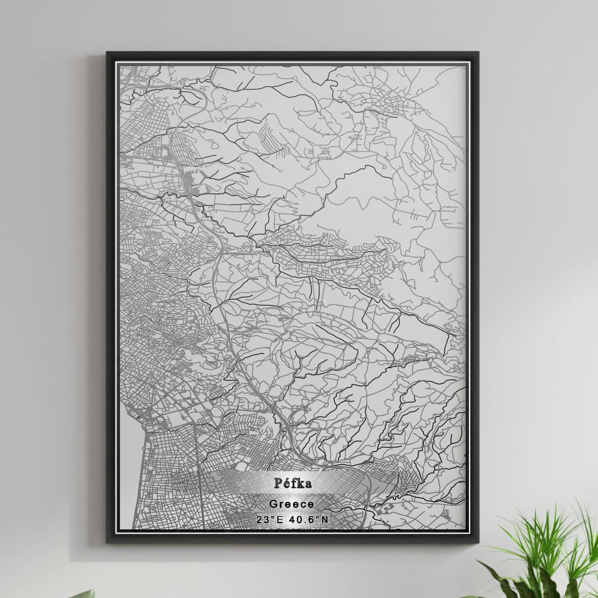 ROAD MAP OF PÉFKA, GREECE BY MAPAKES