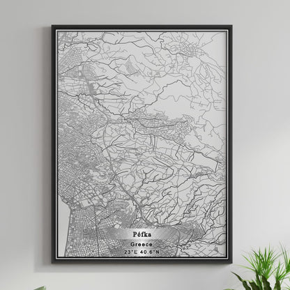 ROAD MAP OF PÉFKA, GREECE BY MAPAKES